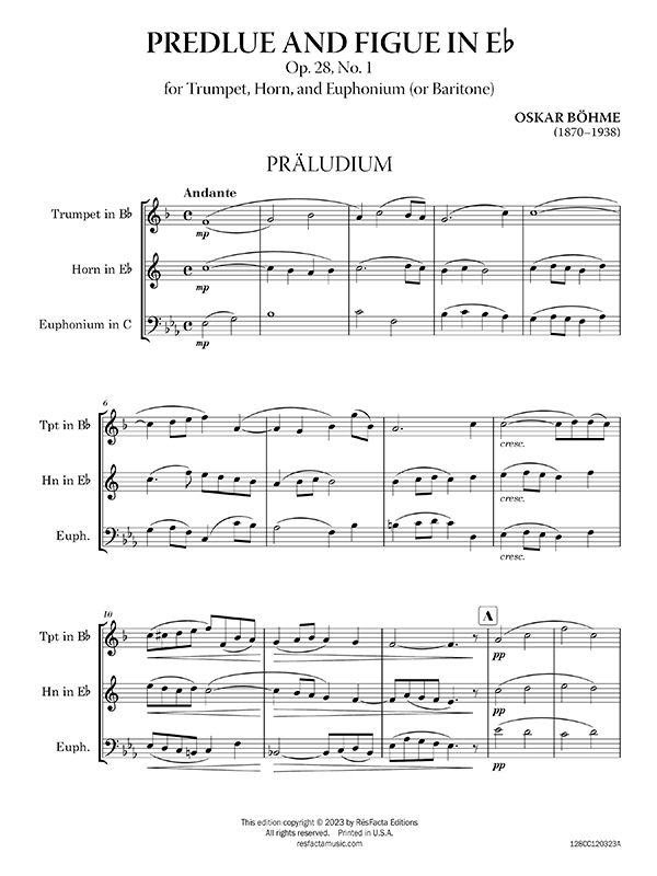 Prelude and Fugue in E-flat, Op. 28, No. 1 preview 1