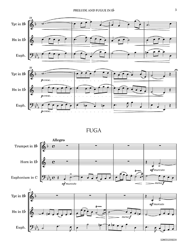 Prelude and Fugue in E-flat, Op. 28, No. 1 preview 2