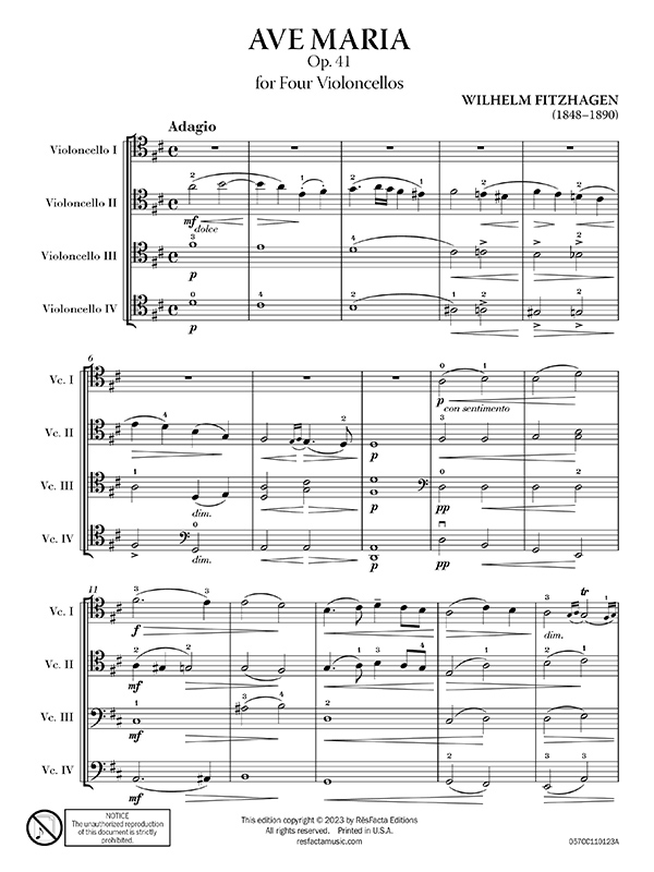 Ave Maria, Op. 41 preview 1