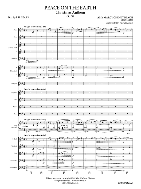Peace on the Earth, Op. 38 preview 1
