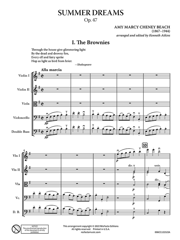 Summer Dreams, Op. 47 preview 1