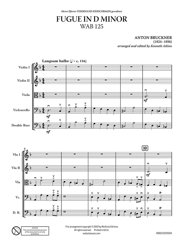 Fugue in E Minor, D. 952 preview 1