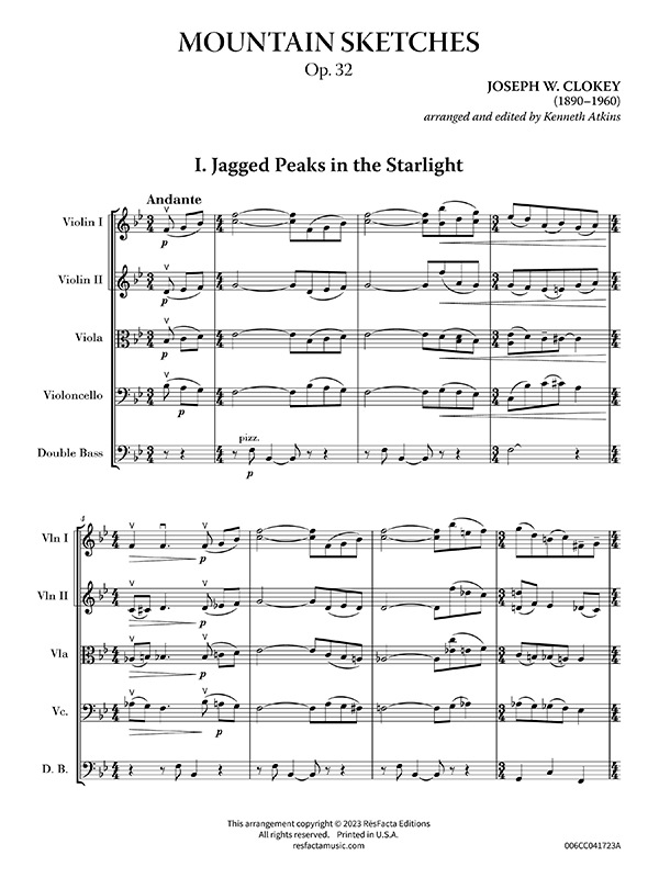 Mountain Sketches, Op. 32 preview 1